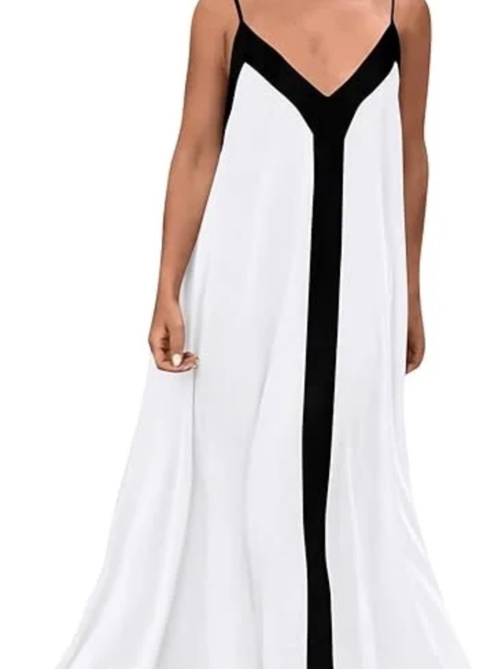 Pretty Garden scrappy Black & White maxi dress Small